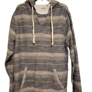 Baja Pullover Hoodie Sweater Medium Bohemian Style True Grit Textile